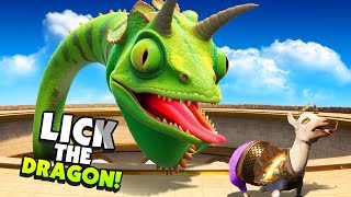 CRAZY Goat Battles the GIANT Hydra Dragon  Goat Simulator 3 [upl. by Anillek]