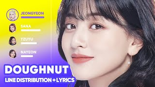 TWICE  Doughnut Line Distribution  Lyrics Karaoke PATREON REQUESTED [upl. by Acinet]