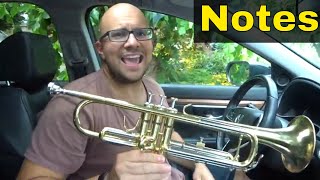 First 8 Notes On A TrumpetHow To Play ThemBeginner Lesson [upl. by Anirol]