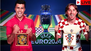 Live🔴  Spain vs croatia Euro cup 2024 [upl. by Keyek419]