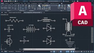 Comment Dessiner Les Composants Electriques  Electroniques sur AutoCAD [upl. by Mahan]