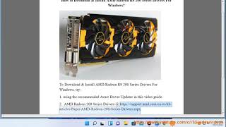 Download amp Install AMD Radeon R9 200 Series Drivers For Windows 1087VistaXP [upl. by Halfon]