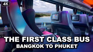 【🇹🇭 4K】Trying First class overnight Bus Bangkok To Phuket  The Most Comfortable Bus Thailand [upl. by Riesman]