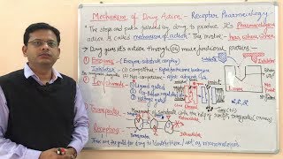 Mechanism of Action of Drug  Enzyme  Ion Channel Transporter and Receptor  Receptor Pharmacology [upl. by Ayyidas]