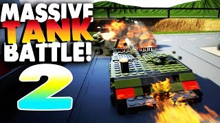 MASSIVE LEGO TANK BATTLE PART 2  Brick Rigs Multiplayer Gameplay Roleplay [upl. by Ettenotna]