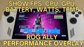 How to Show FPS CPU GPU Battery Wattage on the ROG Ally  Performance Overlay budgetgaming [upl. by Ecile]