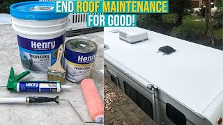 Make Your RV Roof Last Longer  Henrys Tropicool RV Roof Coat RV Roof Maintenance [upl. by Evslin22]