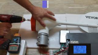 Test china wind turbine 12V 400W by VEVOR  DC permanent magnet motor test generatore eolico [upl. by Ainsley]