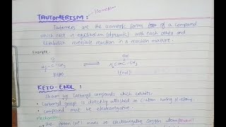 Tautomerism In Carbonyl Compounds  Pharm D  By Muneeb [upl. by Starks284]