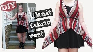 Beginner Sewing DIY Flowy Vest  Easy Tutorial using Stretch Knit Fabric [upl. by Diana]