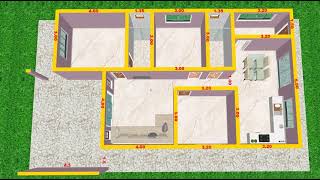 CASAS 3D com 3 quartos [upl. by Yur]