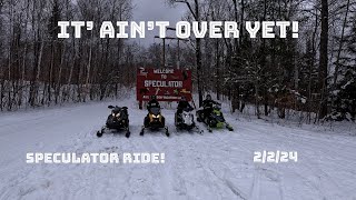 Its not over yet  Snowmobiling in Speculator NY 2224 [upl. by Rodgiva]