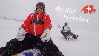 Epic Sledding at Mt Rigi in Switzerland [upl. by Nottirb956]