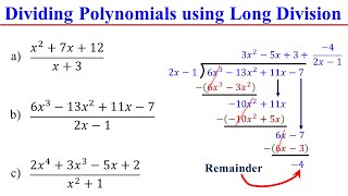 Long Division of Polynomial [upl. by Crompton]