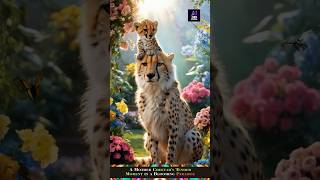 A Mother Cheetahs Tender Moment in a Blooming Paradise CheetahLove AnimalBond [upl. by Luckin]