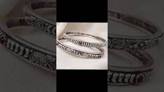 new designs silver bangle  Chandi ke kangan silverkangan bangle viral trending shorts [upl. by Vivian]