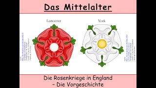 Die Rosenkriege in England 14551485  Die Vorgeschichte Lancaster  York  Tudor  Edward III [upl. by Eniagrom716]