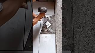 Floor drain tiling processshorts [upl. by Ire]