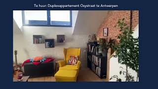 TE HUUR duplexappartement Osystraat te Antwerpen [upl. by Ardeahp]