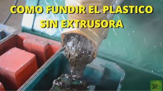 Como fundir el plastico con maquina casera [upl. by Noemad]