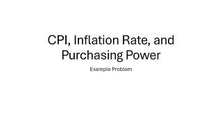 Exam Question CPI Inflation Rate and Purchasing Power [upl. by Weinstock664]