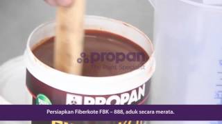 APLIKASI PRODUK PROPAN FIBERKOTE DINDING [upl. by Aicinod]