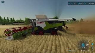 Farming Simulator 22 Újrét Map 11 Tritikálé aratás 04 Claas Trion 720 Fendt 722 Vario Gen7 [upl. by Turino]