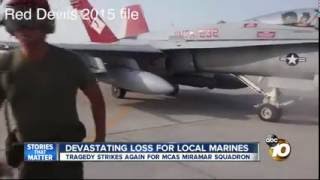 ABC 10 covers the death of an FA18C Hornet pilot with 3rd Marine Aircraft Wing [upl. by Pasco]