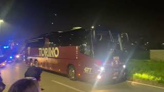 L’arrivo de pullman del Toro all’Allianz Stadium prima del derby [upl. by Michey47]