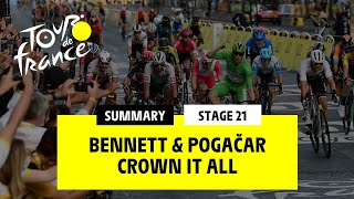 TDF2020  Stage 21  Bennett amp Pogacar crown it all [upl. by Ivy496]