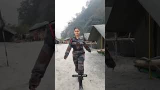 Assam Rifle cute 🥰 girls short trending viral video 🇮🇳 [upl. by Aihsilat]