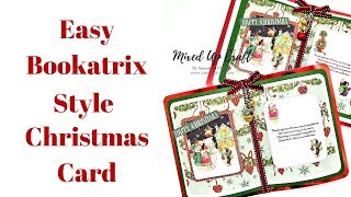 Bookatrix Style Card  EASY  No Embossing Board Needed  Christmas Workshop 2018 [upl. by Kane]