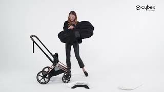 How to Set Up the Lux Carry Cot I PRIAM Stroller Travel System I CYBEX [upl. by Attiuqal186]