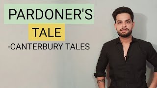 Canterbury Tales Pardoners Tale english Literature Geoffrey Chaucer Kapil gangwani hindi Summary [upl. by Ylrrad164]