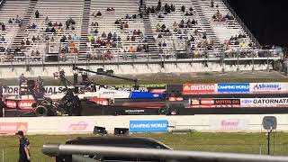 Mike Salinas vs Shawn Reed Top Fuel Dragster NHRA Gatornationals FLAMES UP Friday Q2 [upl. by Zebapda]