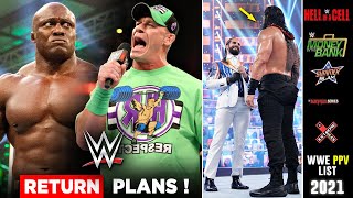 John Cena WWE RETURN Plans 2021  Cena Vs Lashley Seth Rollins WARNING Roman WWE PPV List 2021 [upl. by Augusta309]