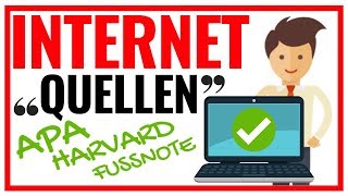 Internetquellen zitieren  Webseiten richtig angeben APA Harvard Deutsche Zitierweise [upl. by Sivel]