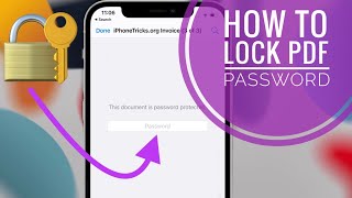 How To Lock PDF With Password On iPhone In iOS 15 [upl. by Amadeo990]