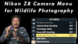 How to Set Nikon Z8 Camera Menu for Wildlife Photography [upl. by Tristan]