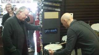 Steve Smith and Michael Shrieve pallin around the shop [upl. by Assenyl]