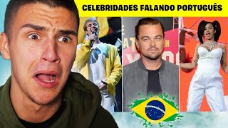 FAMOSOS FALANDO PORTUGUÊS MELHOR QUE EU  Gringo Reage [upl. by Yt]