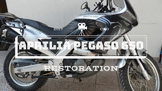 APRILIA PEGASO 650 RESTORATION [upl. by Lisab]