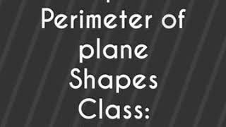 Mathematics for JSS 1 Lesson one  Perimeter of Plane Shapes 1 [upl. by Oirretna]