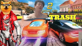 my cheese colored car destroys everyone and a dog  Asphalt 8 Multiplayer [upl. by Anyk963]