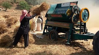 Wheat Threshing Machine  Wheat Thresher  Agriculture Technology [upl. by Aikemet]