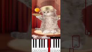 I did it 3  ping pong ball song  funny cat animation healingshop  Octave Piano Tutorial [upl. by Rolph299]