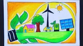 Conserve energy protect environment paintingConserve energy protect environment DrawingSaveEnergy [upl. by Servais]