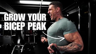 How To Build BICEP PEAK Muscle Full Workout [upl. by Jerrylee979]