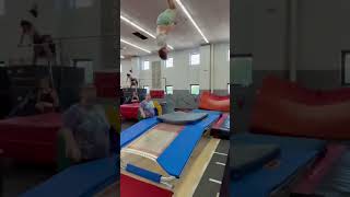 HALFRUN DOUBLE MINI TRAINING💪 trampoline gymnastics sports olympics flips backflip [upl. by Sasha]