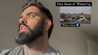 First Snow of winter’24  Saskatoon City  Canada Vlogs  trending saskatchewan [upl. by Araldo]